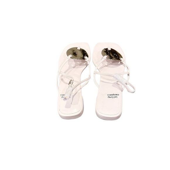 NIB Jeffrey Campbell Chance White Slingback Thong Sandals 7.5 - Picture 7 of 9